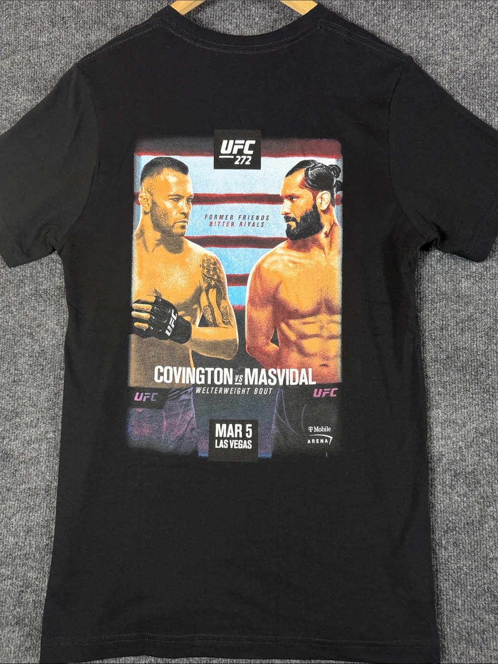 UFC 272 Colby Covington vs Jorge Masvidal Las Vegas Black T-Shirt M